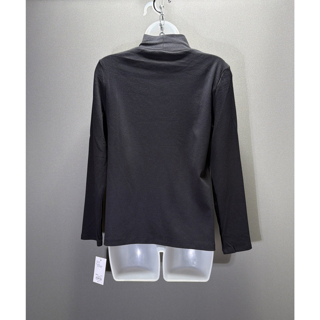 Croft & Barrow Women's Classic Mock Neck Tee long sleeve Petite Small New