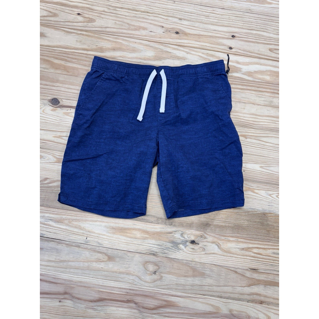 Goodfellow Shorts Men’s Small Blue Chino Everyday Elastic Waist Preppy 8” Cotton