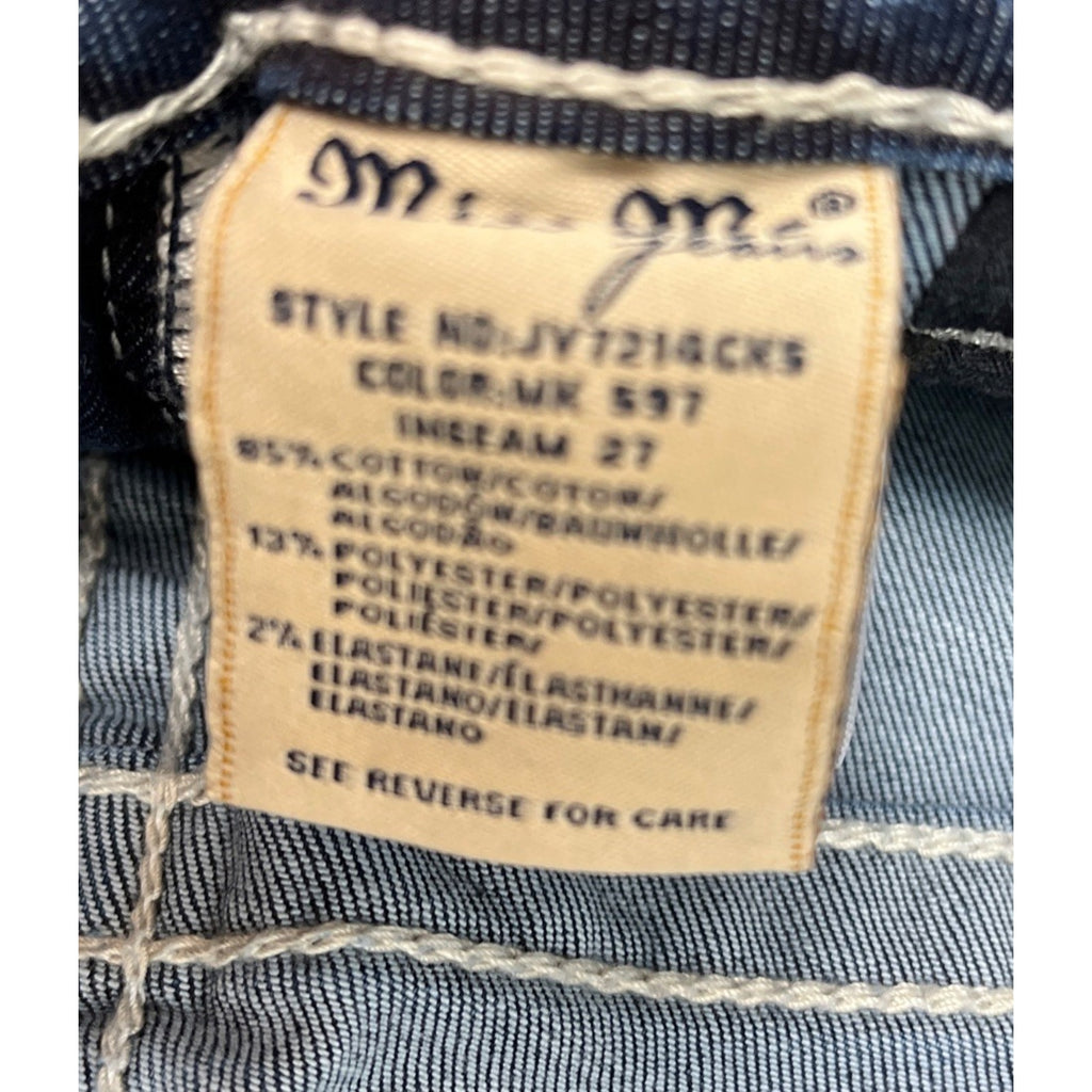 Miss Me Women's Signature Cuffed Skinny Jeans Embellished Cuffs Size 25