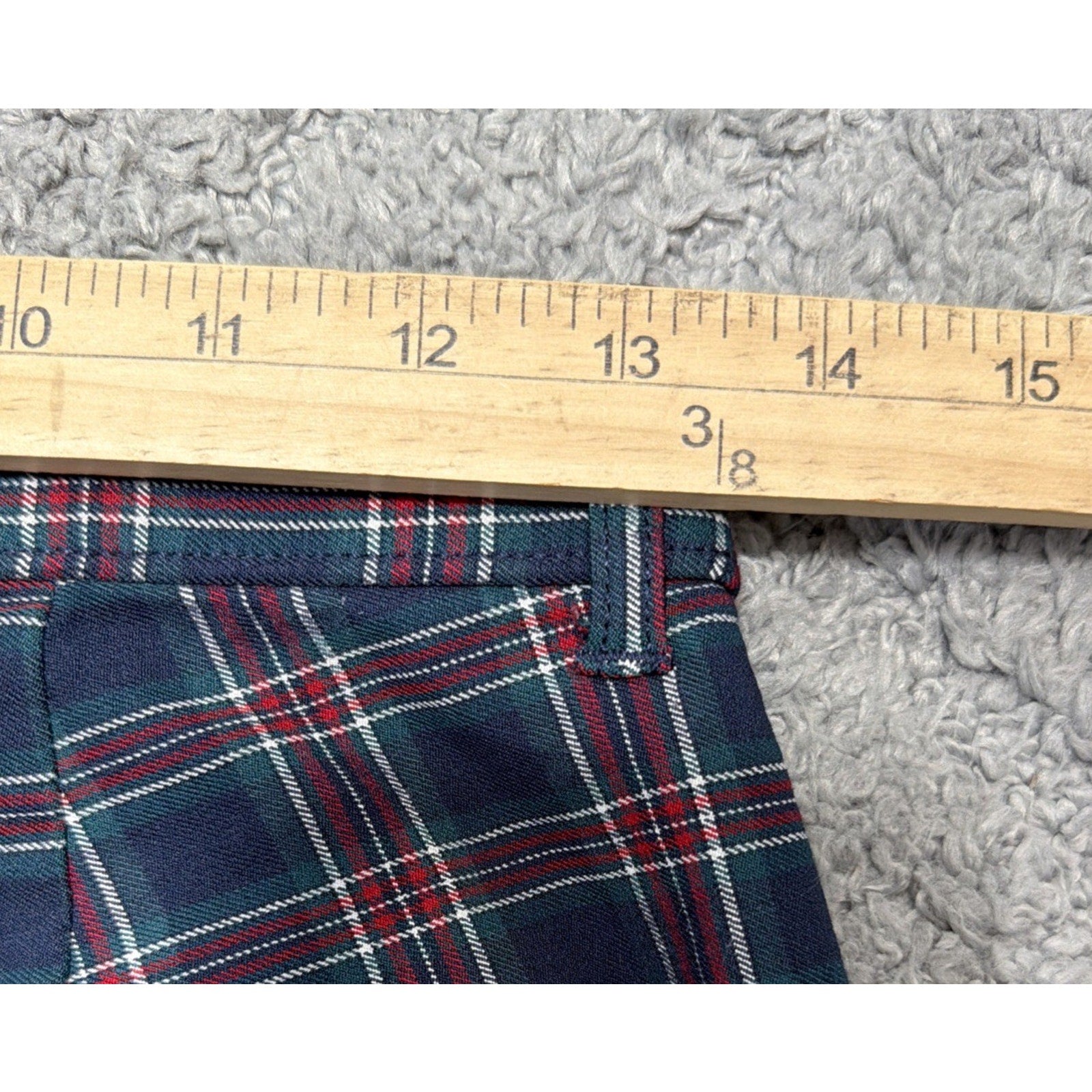 Hollister Womens Navy Blue Plaid Ultra High Rise Pants Size Small 27x27