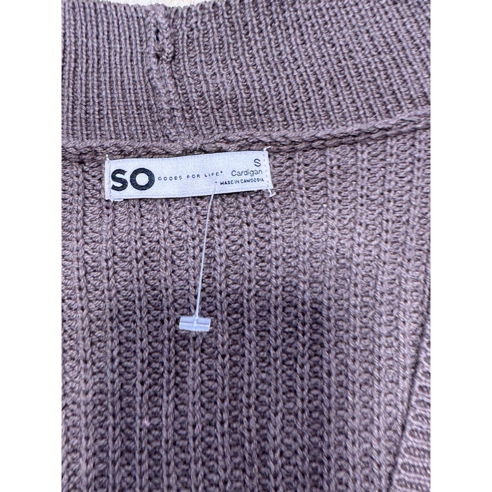SO Brand Button Cardigan Fall Sweater Brown Women’s Juniors Size Small NWT