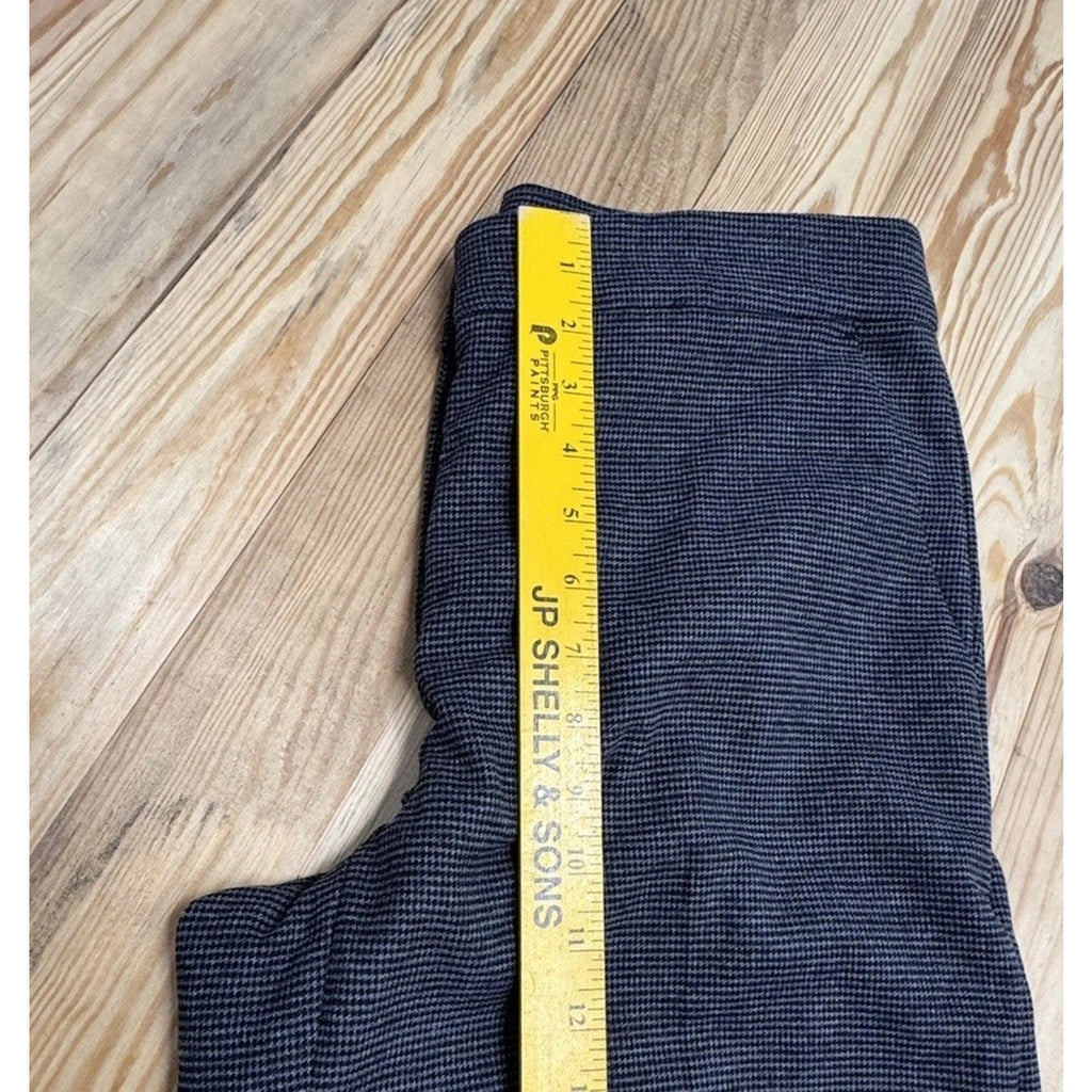 Loft NWT Button Pocket Trouser Pants In Brushed Flannel Size 8 Black/Gray