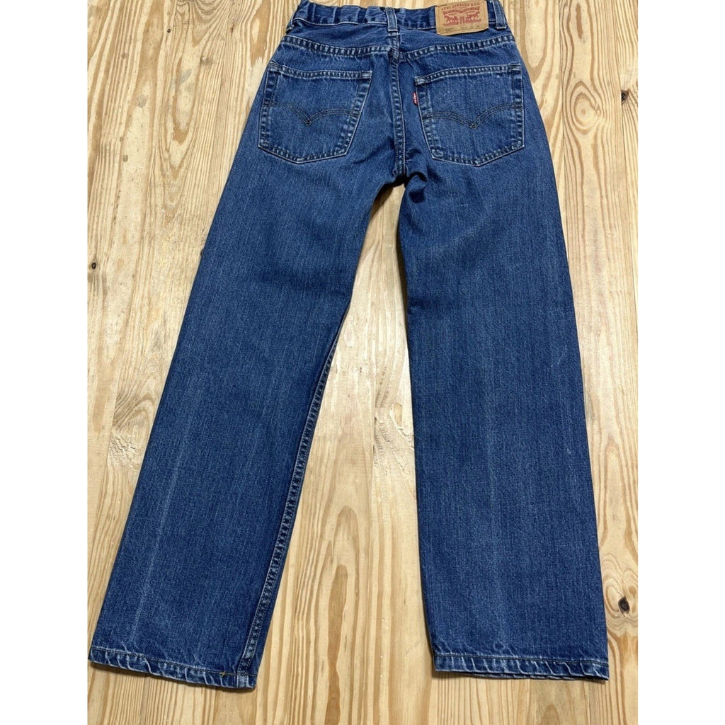 Levi’s 550 Boys Relaxed Fit Blue Jeans Size 12 Slim 24x26 Medium Wash Denim