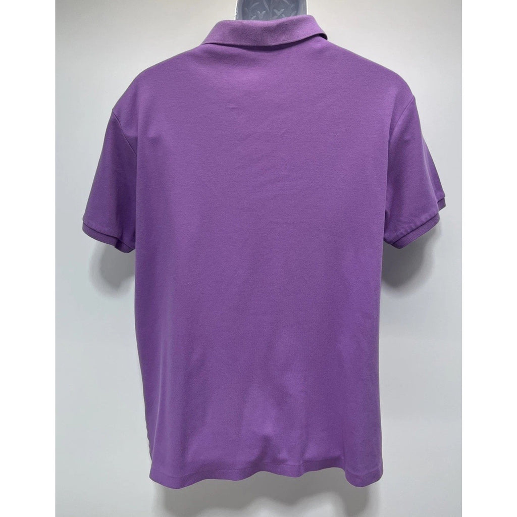 Polo Ralph Lauren Custom Fit Shirt Mens Large Purple Polo Pull Over Short Sleeve