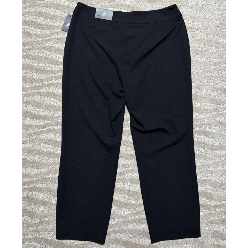 NWT JM Collection Black Pull On Comfort Waist Stud Ankle Pants Women's Plus 16W