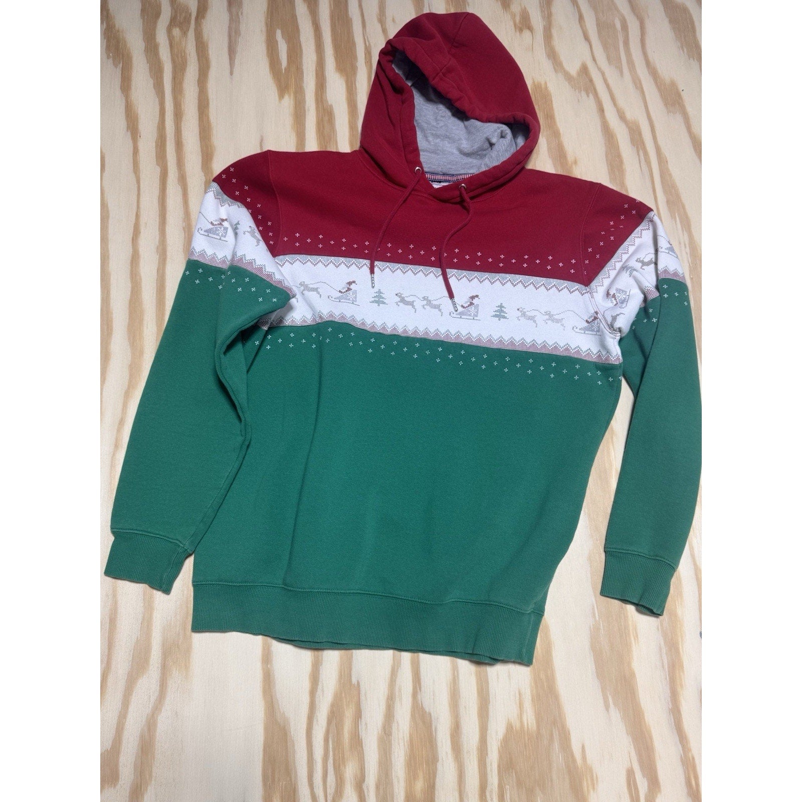 MBX Premium Goods Merry Vibes Hoodie Mens Large Christmas Reindeer Pullover