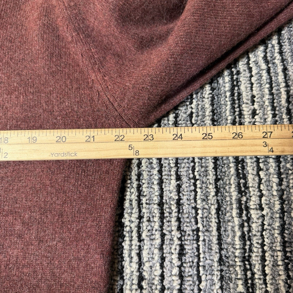 Woods & Gray Mens M 100% Cashmere V Neck Sweater Burgundy Maroon Quiet Luxury