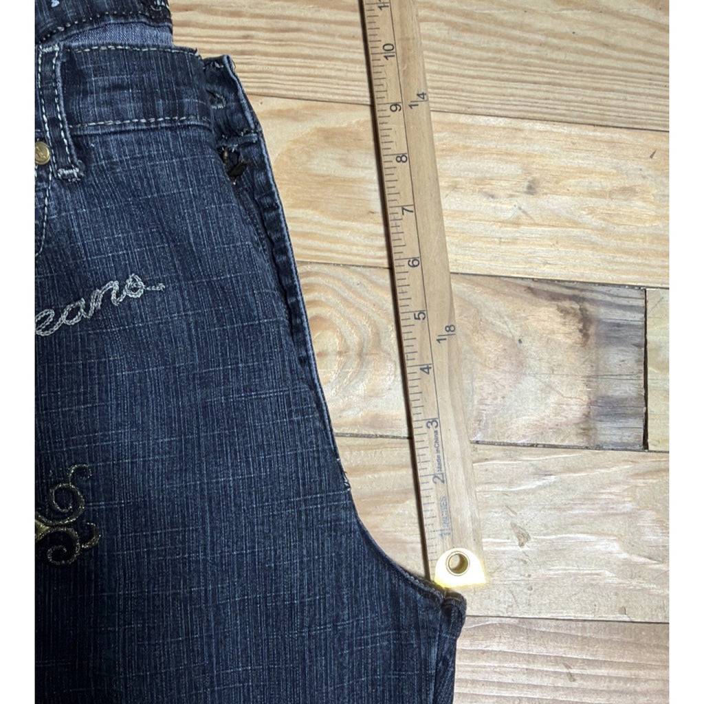 Vtg 90s Y2K Paco International Embroidered Spell Out Jeans Skater Straight Sz 15