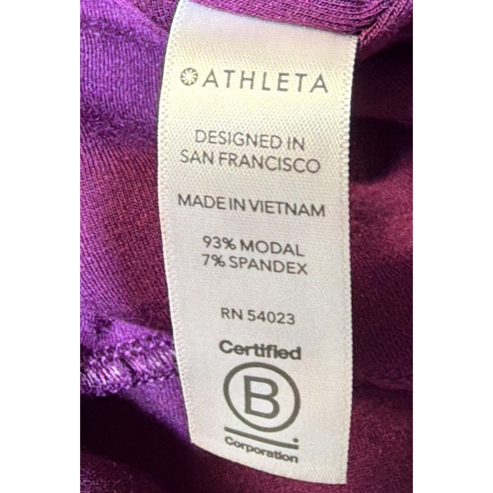 ATHLETA WOMEN'S VELVET PLUM SLEEVELESS SANTORINI THERA DRESS PETITES Sz XSP