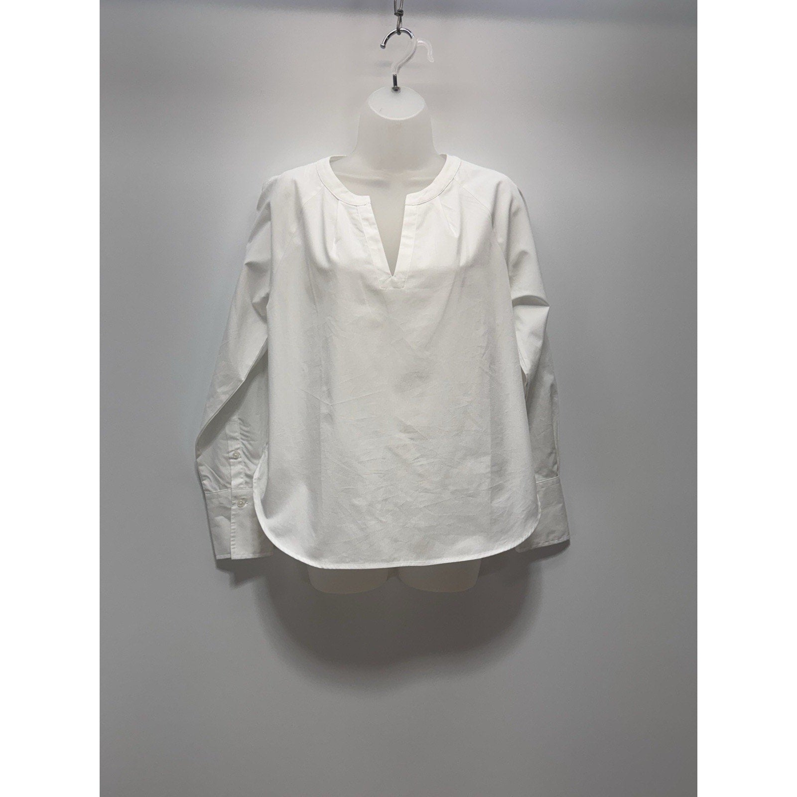 Banana Republic White Peasant Style Blouse Button Sleeve Women’s Size Small NWT