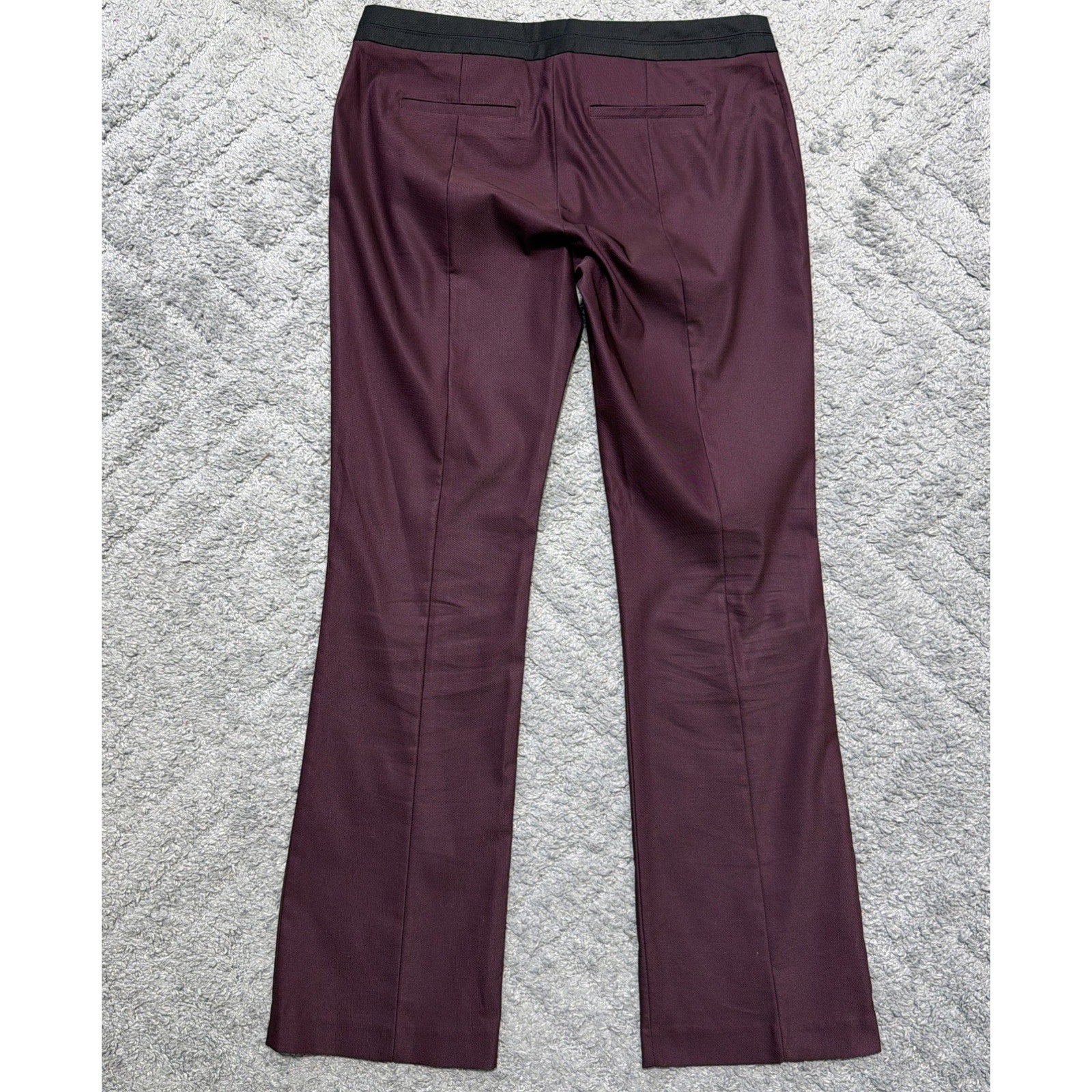 Express Pants Womens Size 10R Columnist Boot Stretch Mid Rise Wine Red