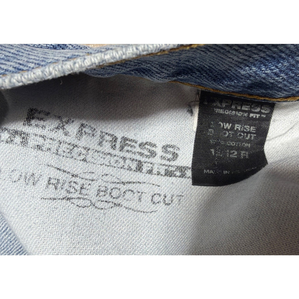 Vintage Women's Express Jeans Precision Fit Low Rise Boot Cut Size11/12 32x32