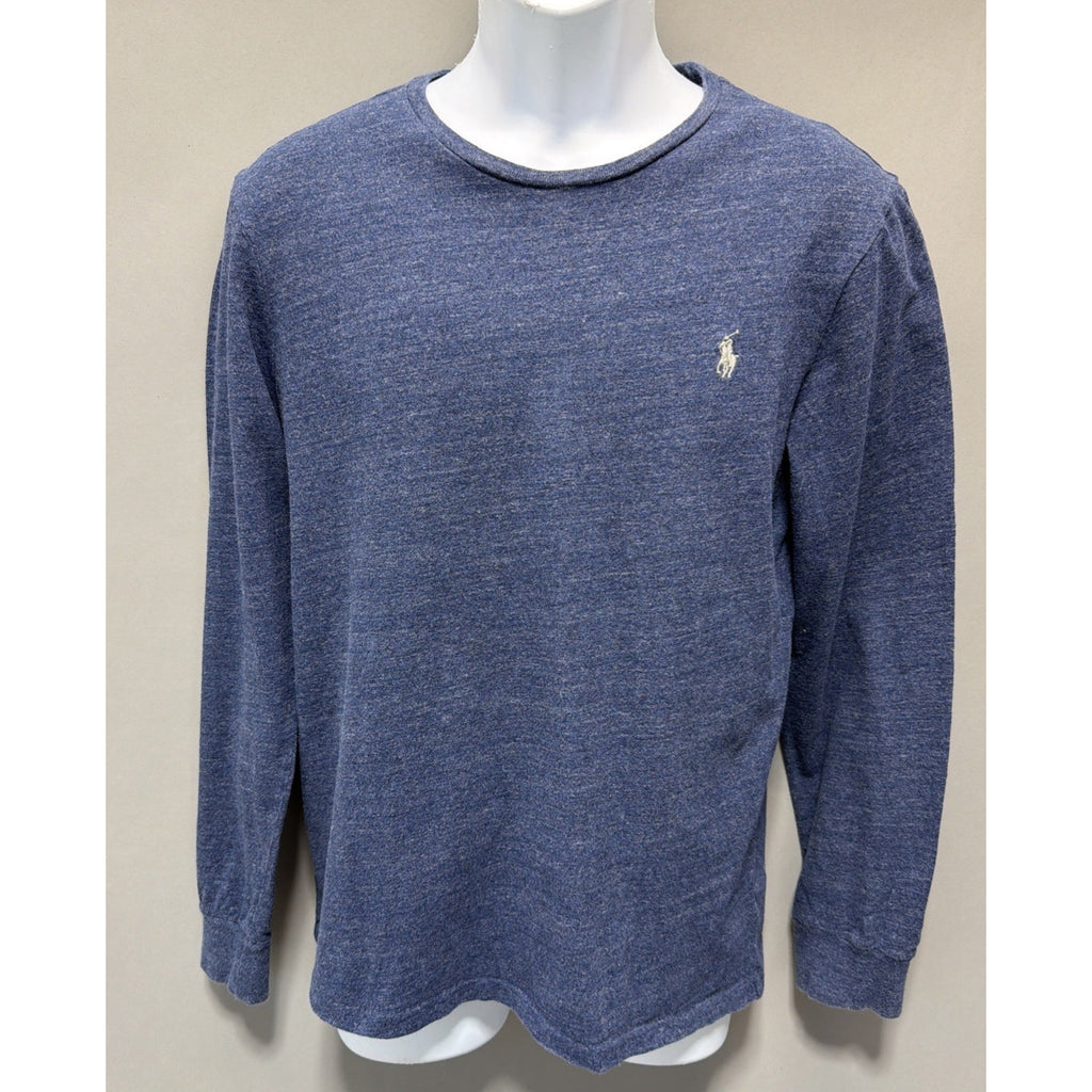 Polo Ralph Lauren Custom Fit Shirt Heather Blue Long Sleeve Embroidered Pony M
