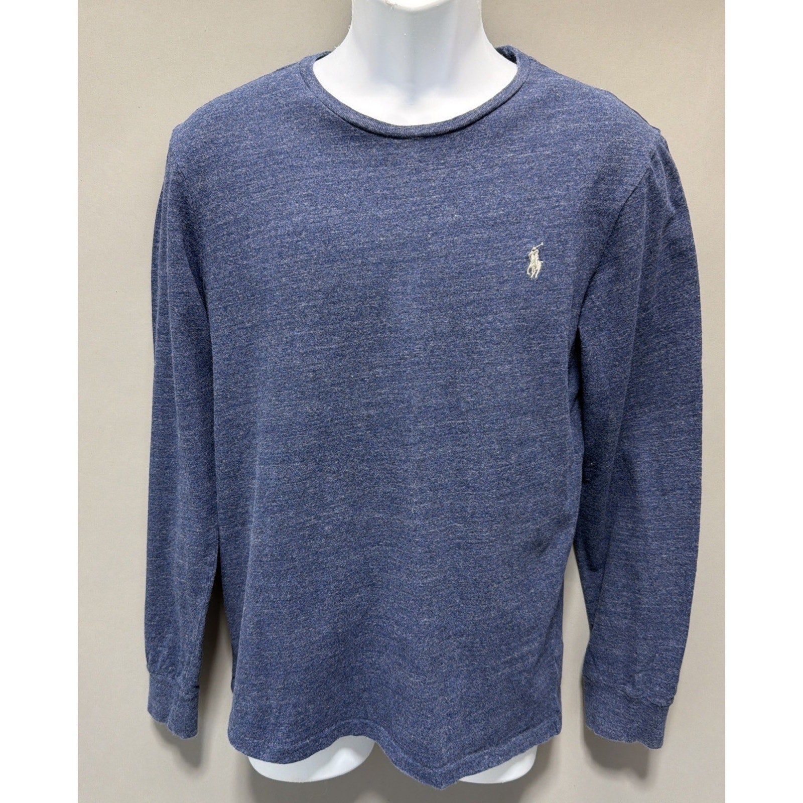Polo Ralph Lauren Custom Fit Shirt Heather Blue Long Sleeve Embroidered Pony M