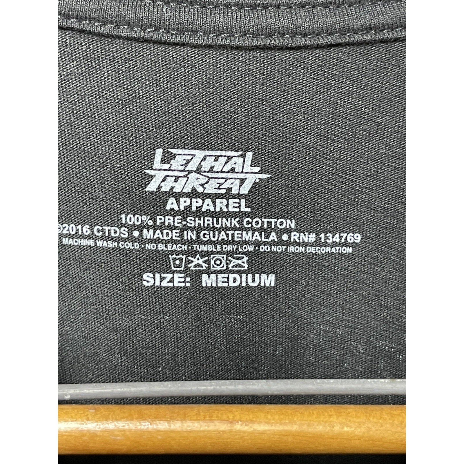 Lethal Threat Motorcycles T Shirt Mens Medium Black Skull Whiskey Run Biker