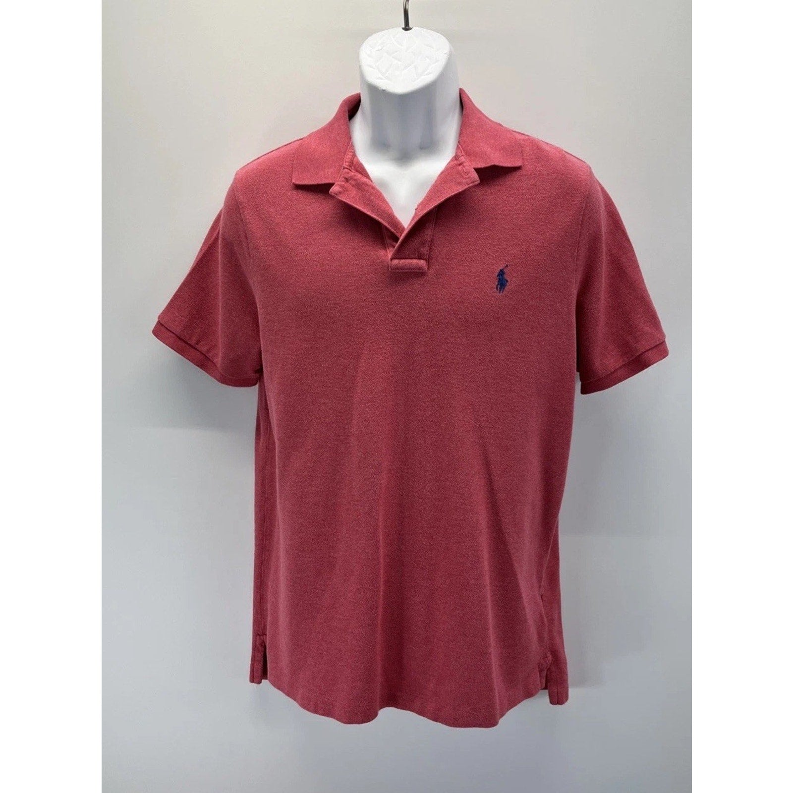 Mens Polo Ralph Lauren Red/Pink Classic Fit Polo Shirt Size Medium