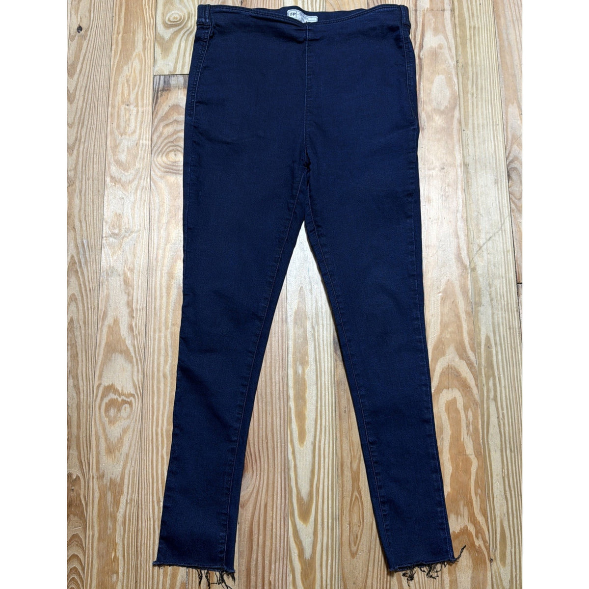 Free People Jeans Women's 30 Dark Blue Stretch Denim Pull On High Rise Skinny