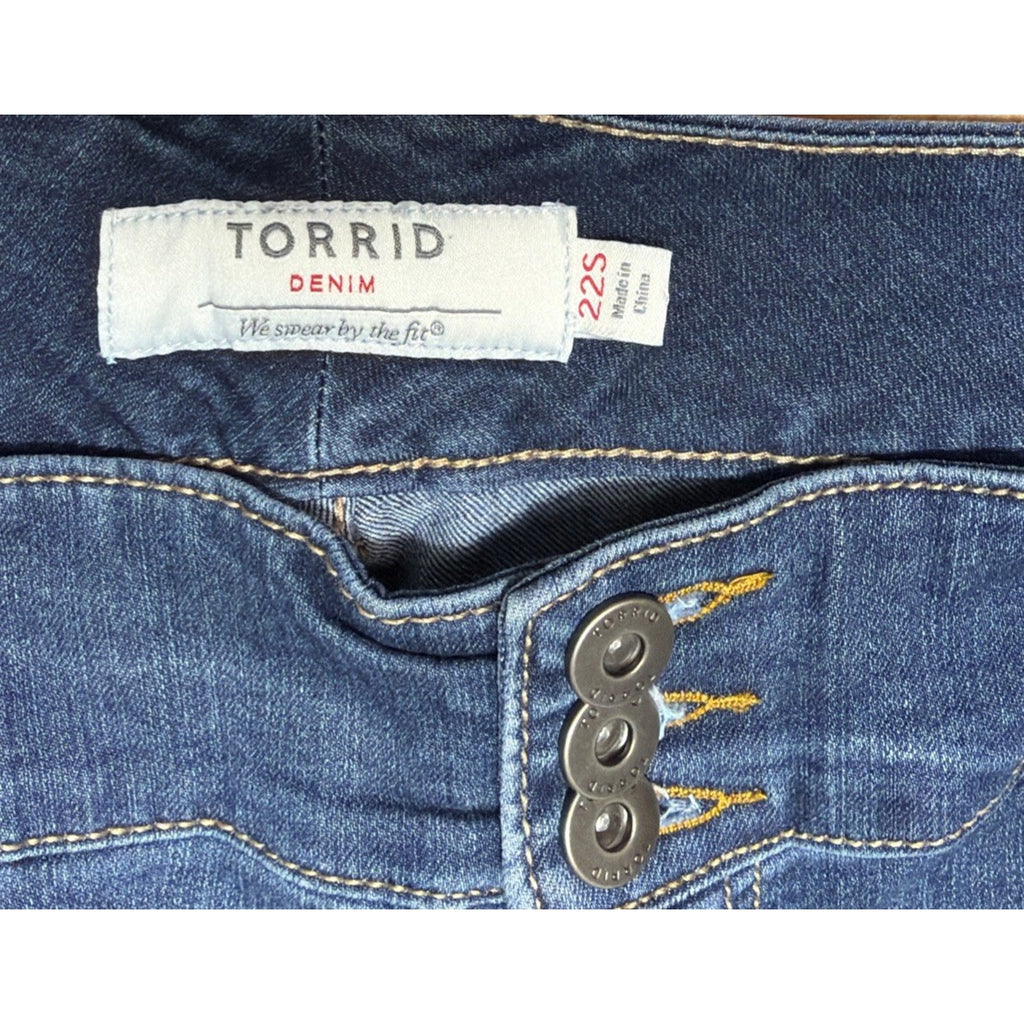 Torrid Jeans Women's Size 22x26 Short Blue High-Rise Jegging Denim Pants