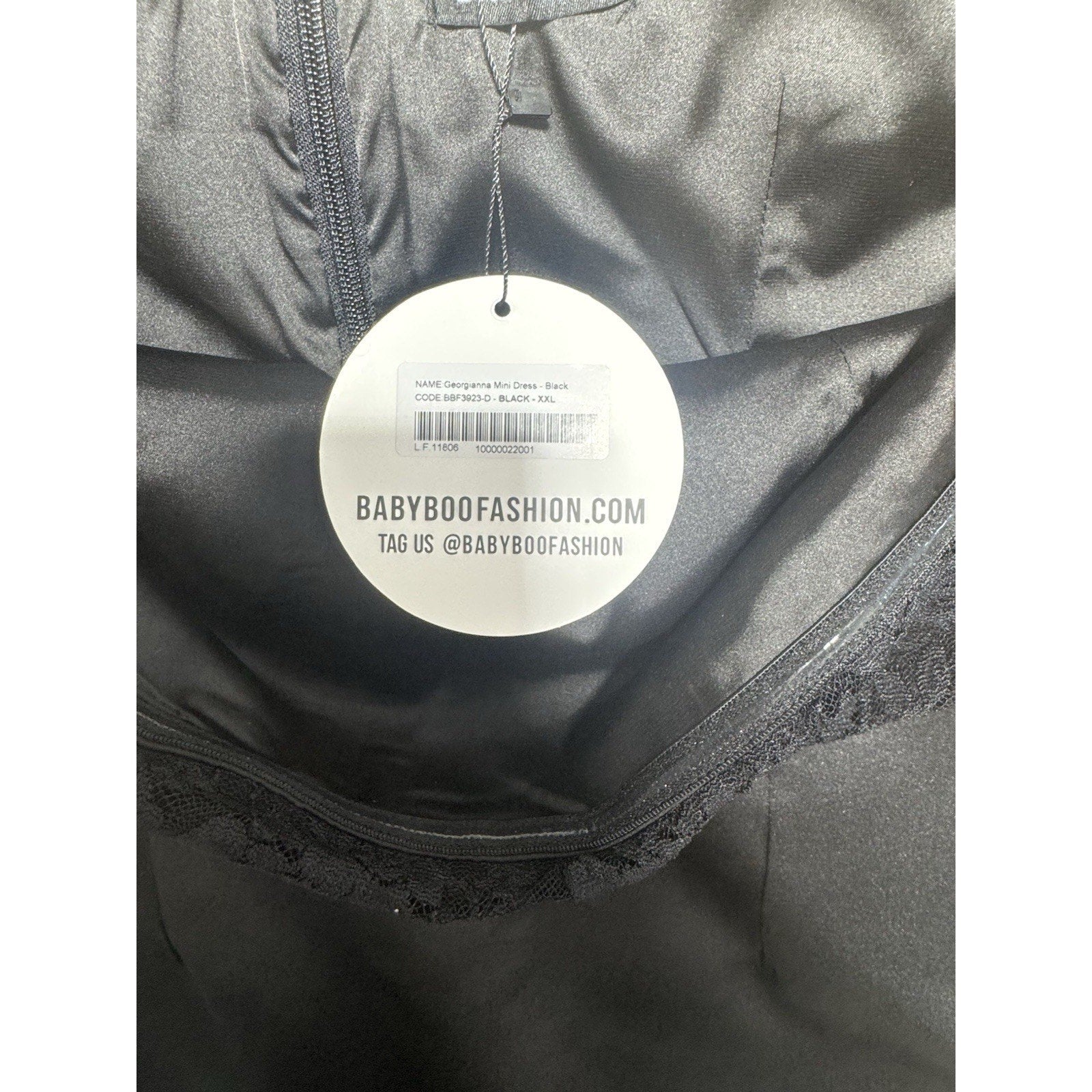 Babyboo Black Off Shoulder Lace Mini Dress Women’s Size XXL Georgianna NWT