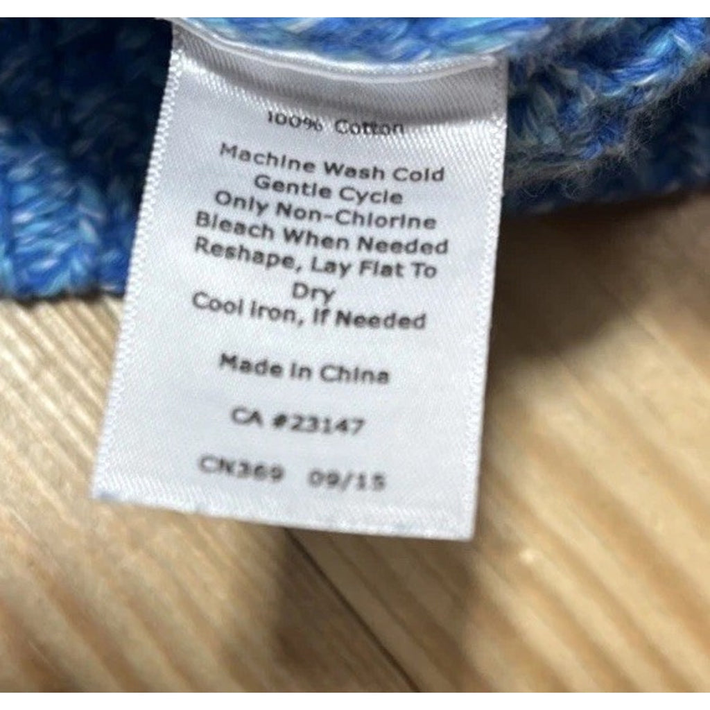 TALBOTS Baby Blue Long Sleeve Knit Sweater Size XS Side Zipper