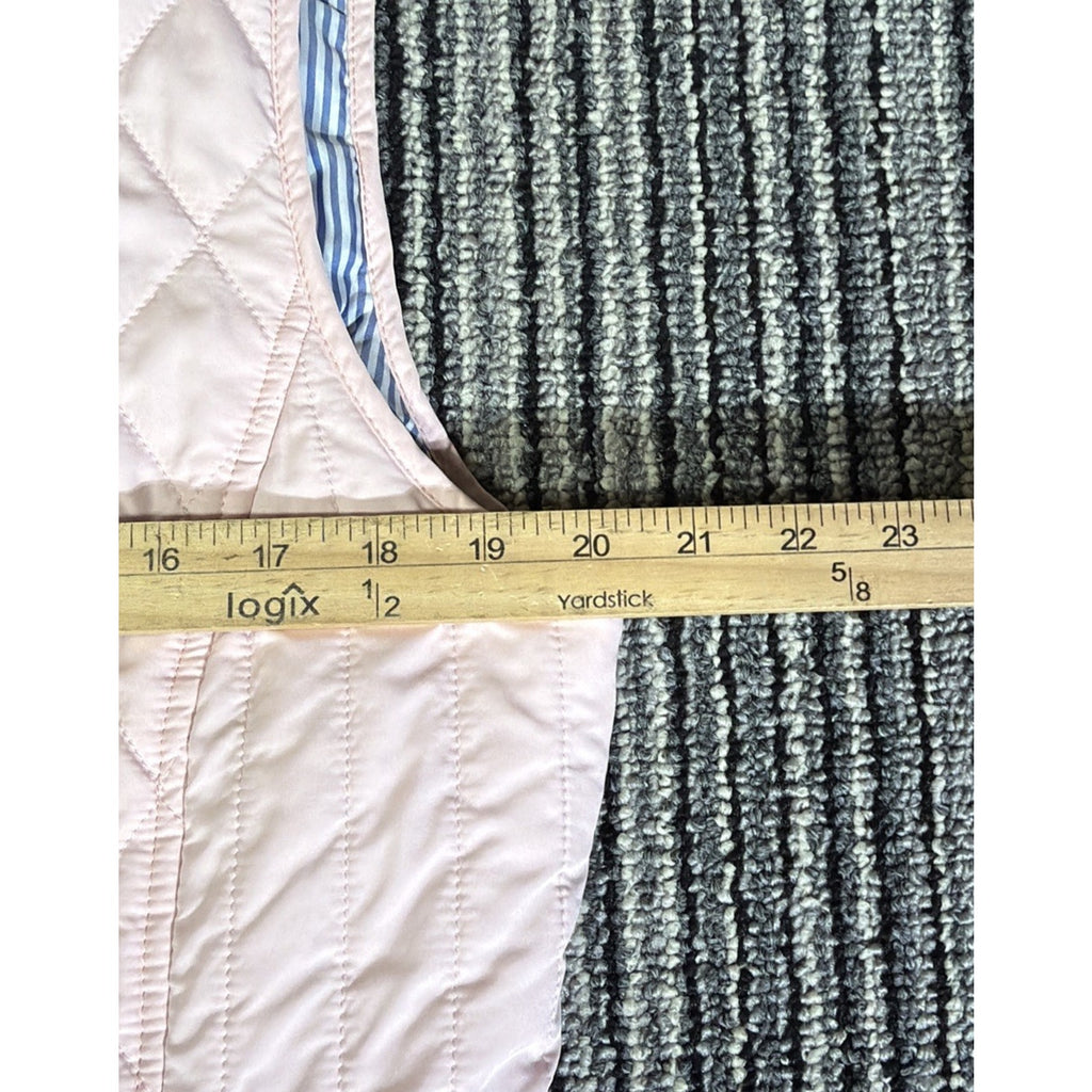Talbots Women’s Light Pink Quilted Lightweight Puffer Vest Full Zip Large