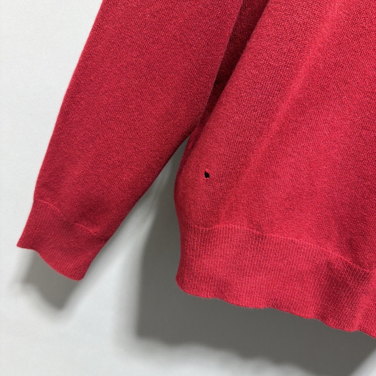 Alan Paine England Hanbury Half Zip Mock Neck 100% Cashmere Sz 50 Msrp 432$ Flaw