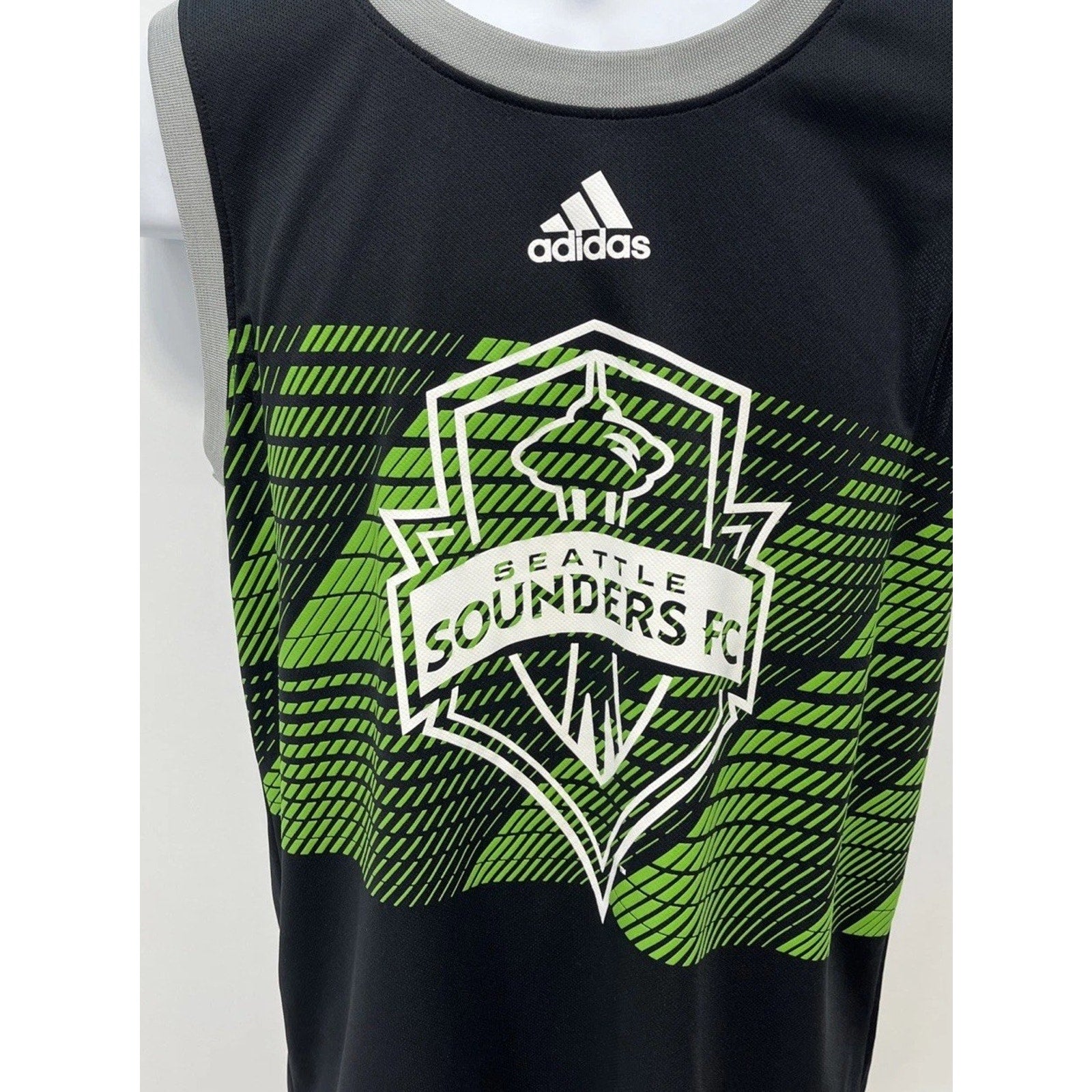 Adidas Men's Seattle Sounders Football Club Tank Top Shirt Black Size Medium