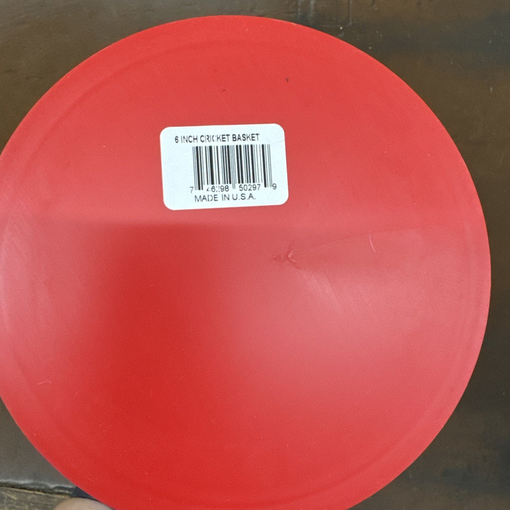 Challenge 50297 Round Cricket Cage Red 6" x 6" Wire Mesh Made in USA