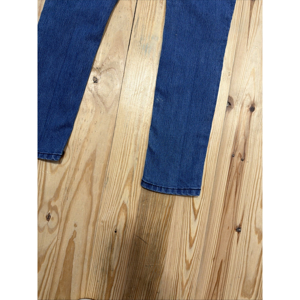 Vigoss Jeans Size 14 27x28.5 Blue Med Wash Butterfly Sequin The Jagger Skinny