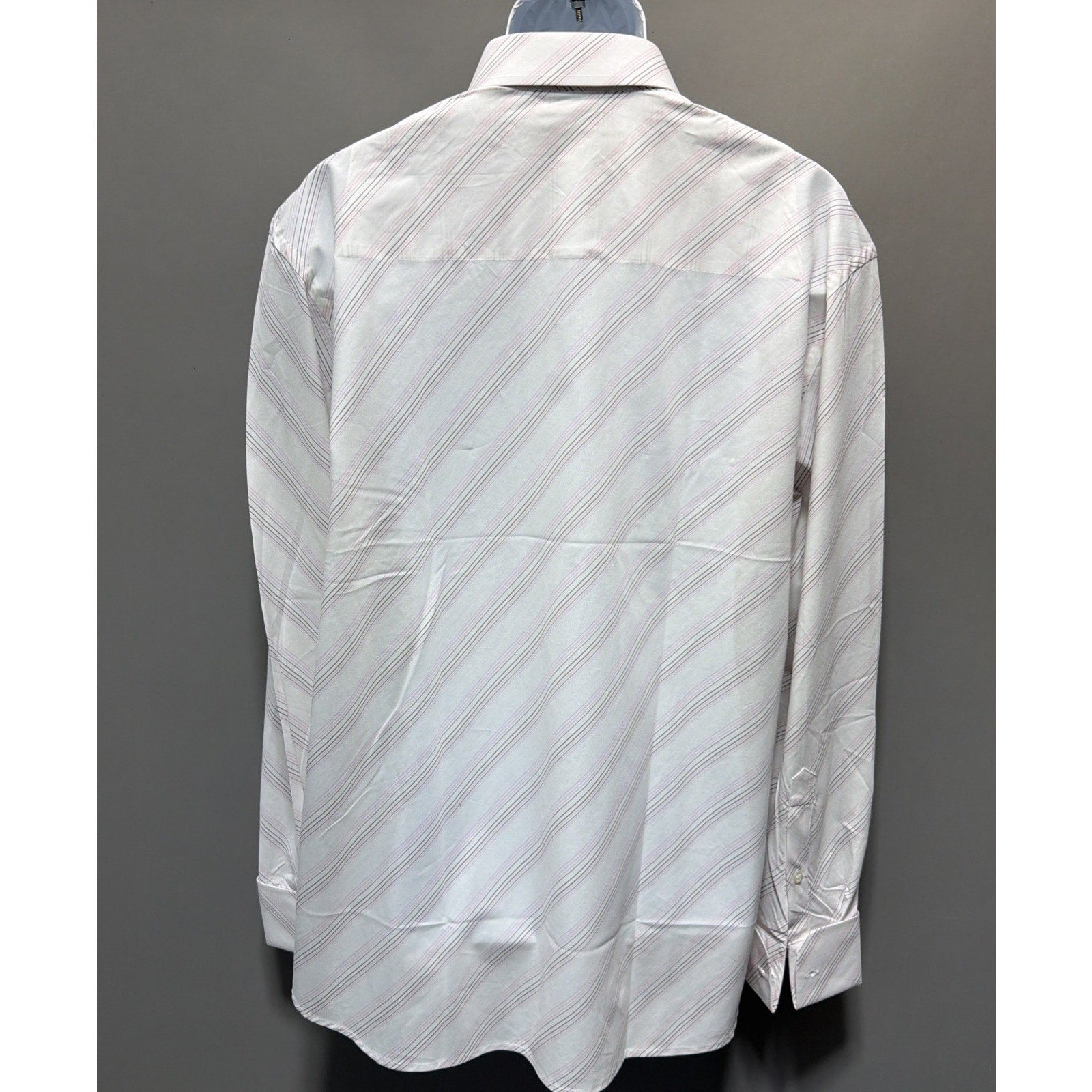 INSERCH Italy Designer Button Down White Pink Striped Size XL NWT
