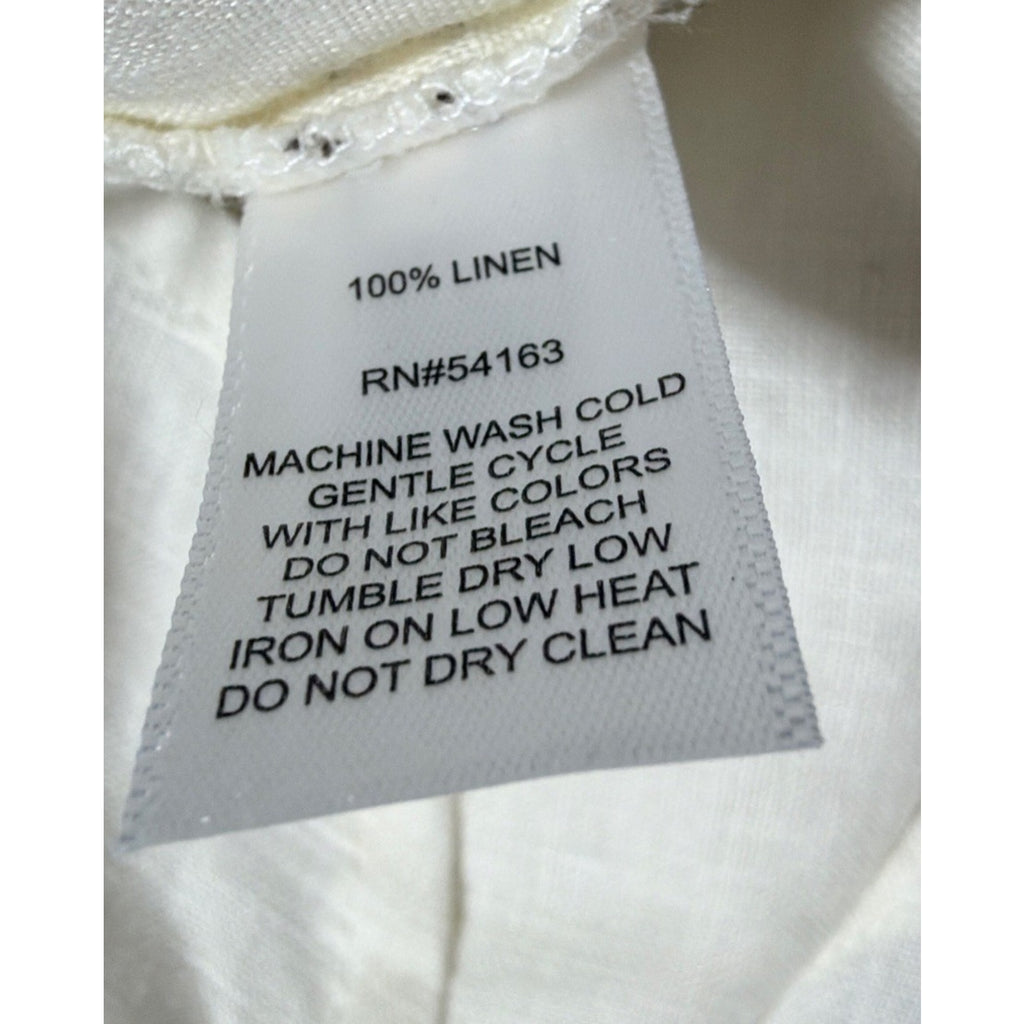 NEW Marc New York 100% Linen The Natural Summer Essential V Neck Shirt Mens L