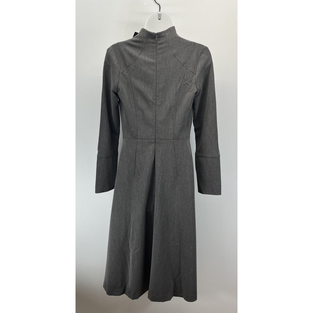 Tavrovska Gray High Neck Midi Pencil Dress Size 38 US 4