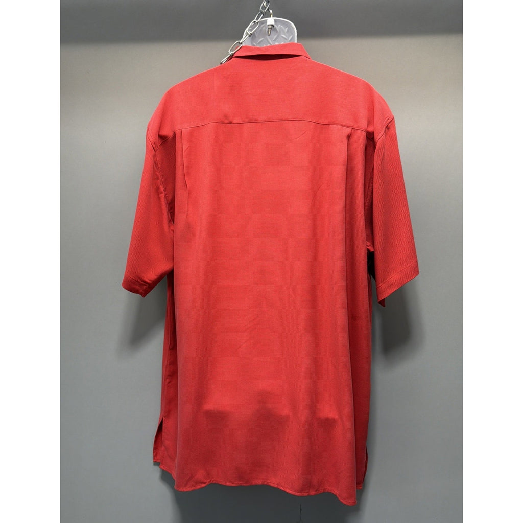 Tulliano Mens 2XL Luxury Short Sleeve Button 100% Silk Camp Shirt Coastal NWT