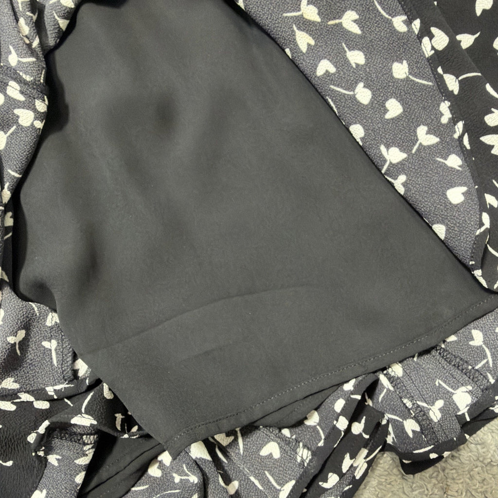 Talbot NWT Dress 4 Petite 3/4 Puff Sleeve Lined Floral Fit Flare Flouncy Career