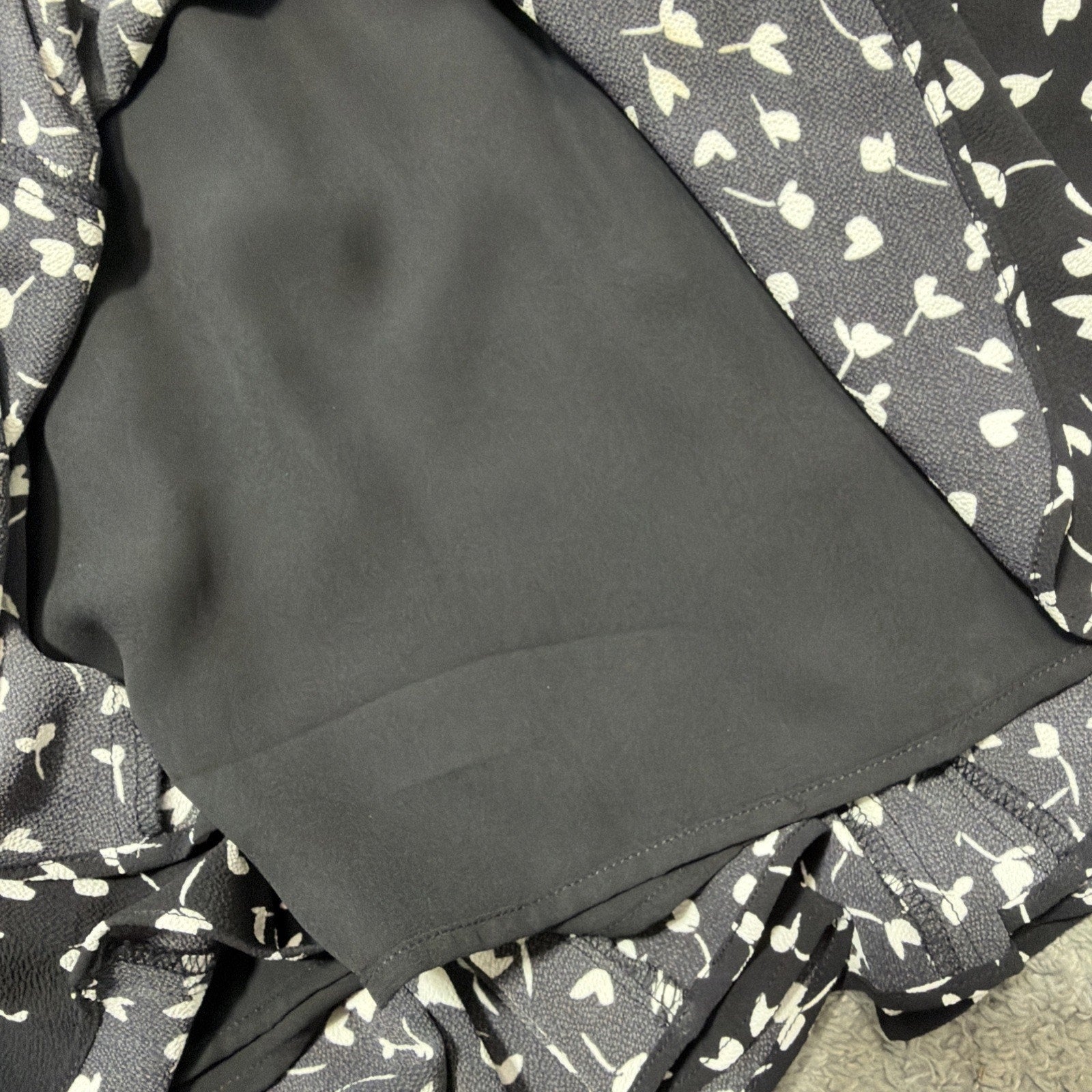 Talbot NWT Dress 4 Petite 3/4 Puff Sleeve Lined Floral Fit Flare Flouncy Career