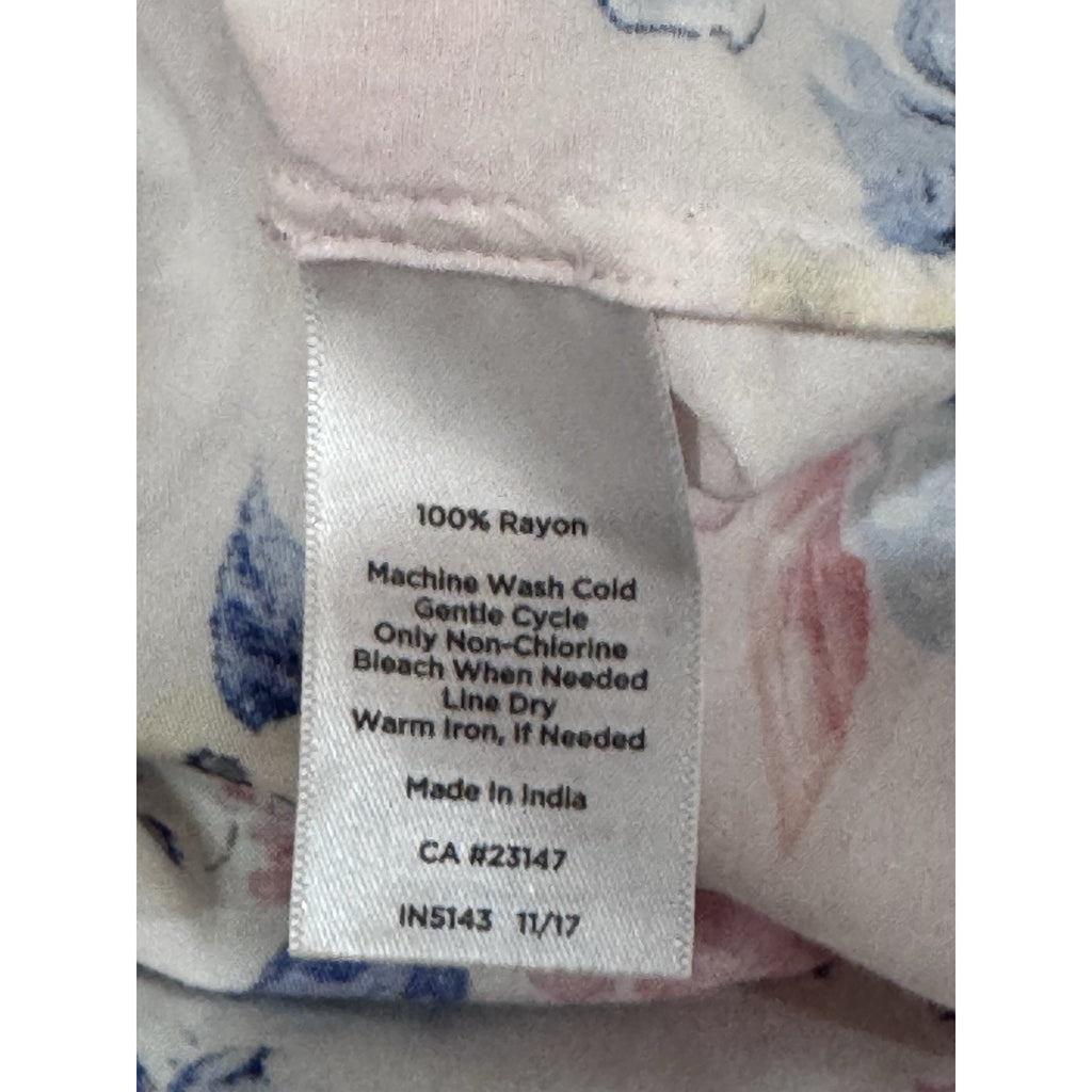TALBOTS Light Pink Floral Tank Sleeveless Blouse Top Size Women’s Large