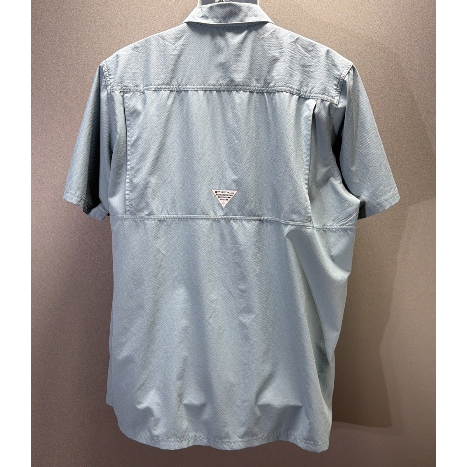 Columbia PFG Slack Tide Shirt Men's Big 1X Blue Omni-Wick UPF 50 Fishing