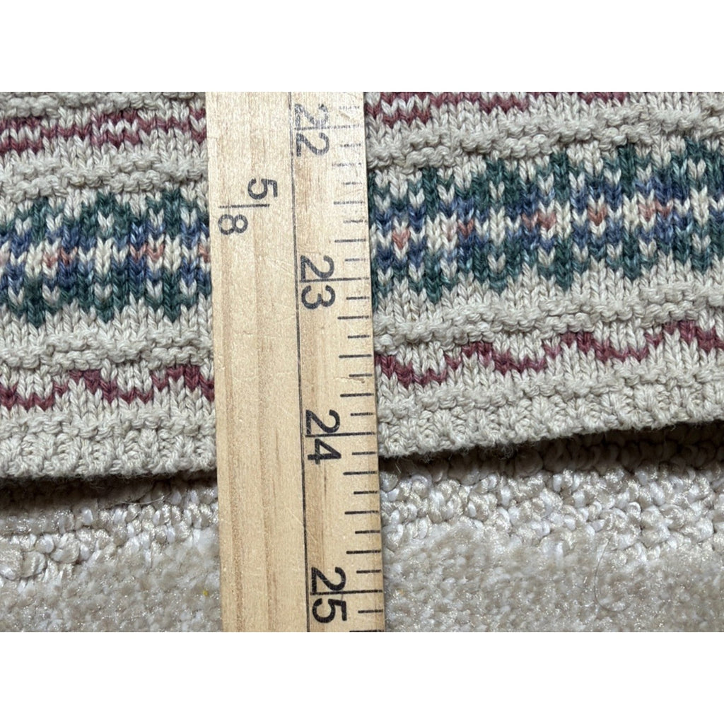 Vintage Eddie Bauer Women's Medium Sweater Vest Fair Isle Button Made In USA