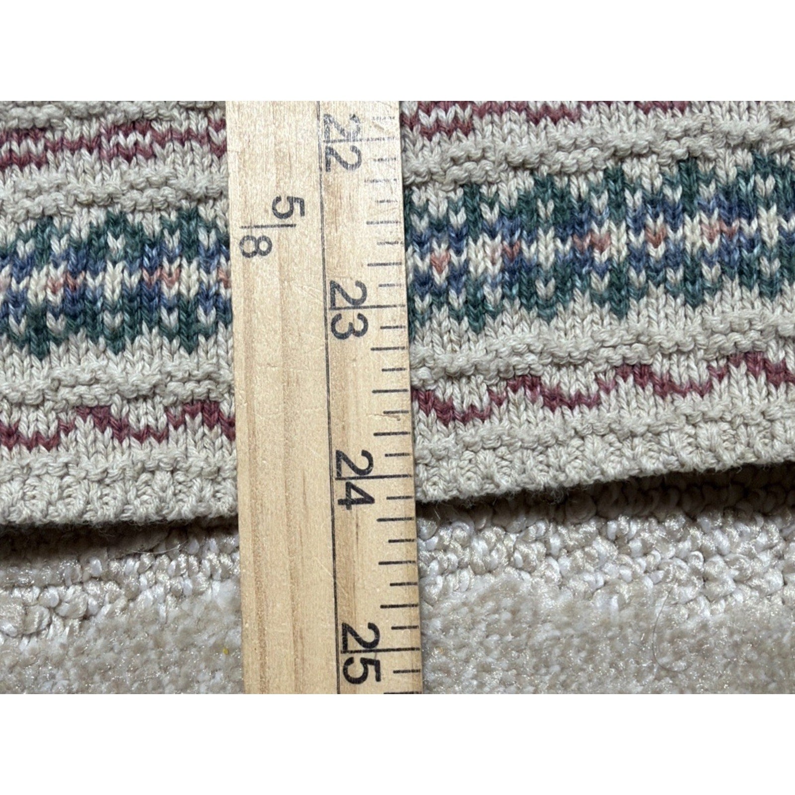 Vintage Eddie Bauer Women's Medium Sweater Vest Fair Isle Button Made In USA