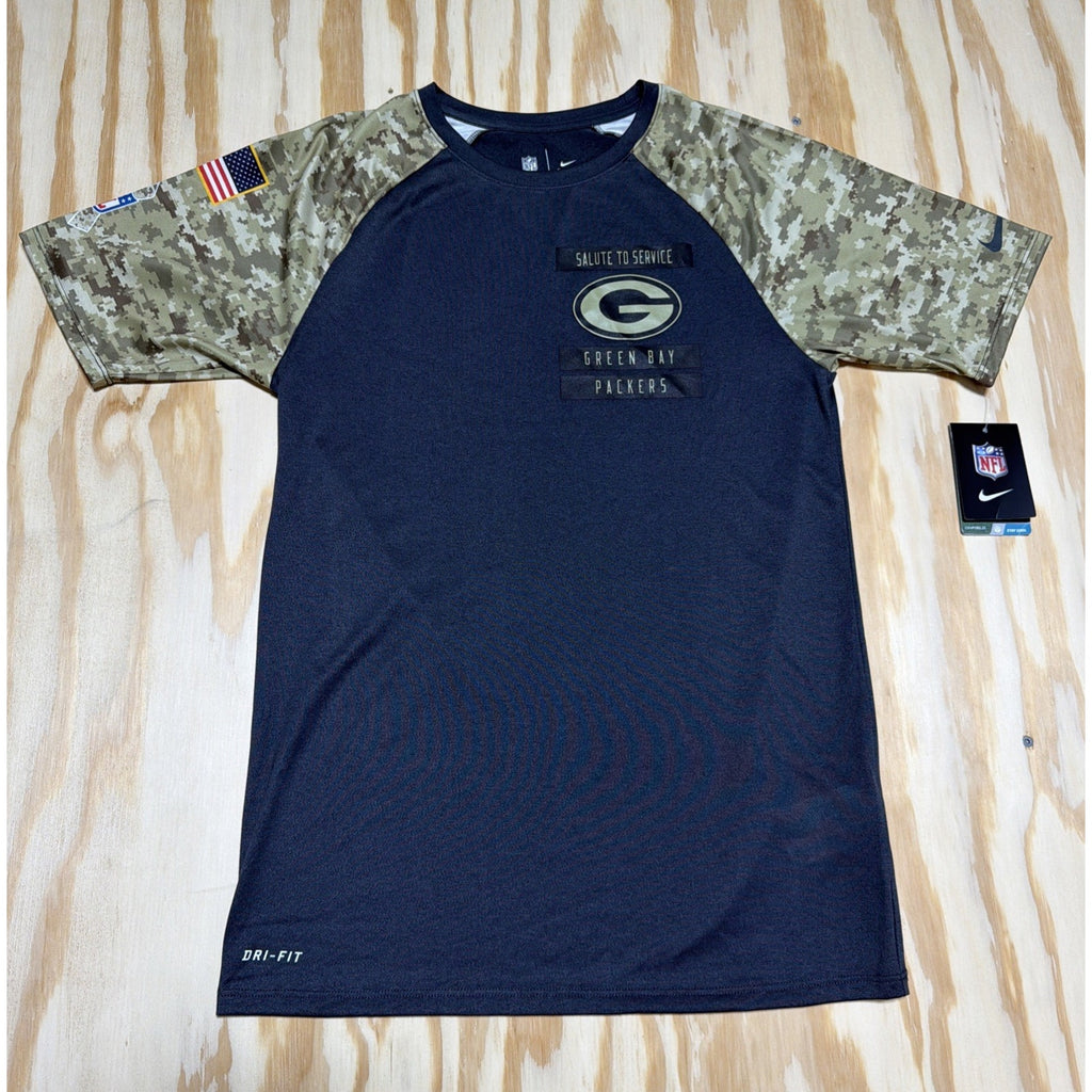Green Bay Packers Nike Dri Fit Men's Salute to Service On Field Shirt Small New