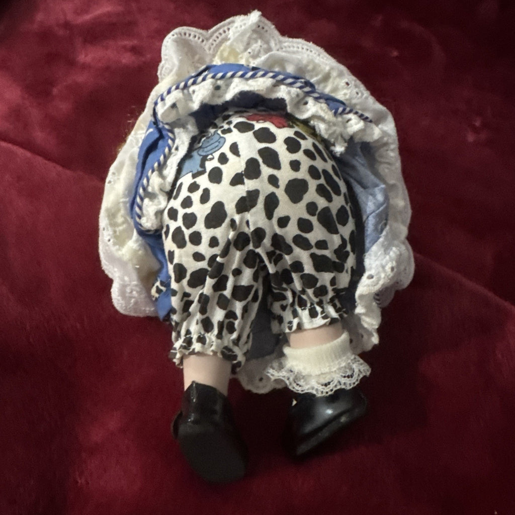 Marie Osmond Tiny Tot 5” Seated Porcelain Doll “Got Milk?”