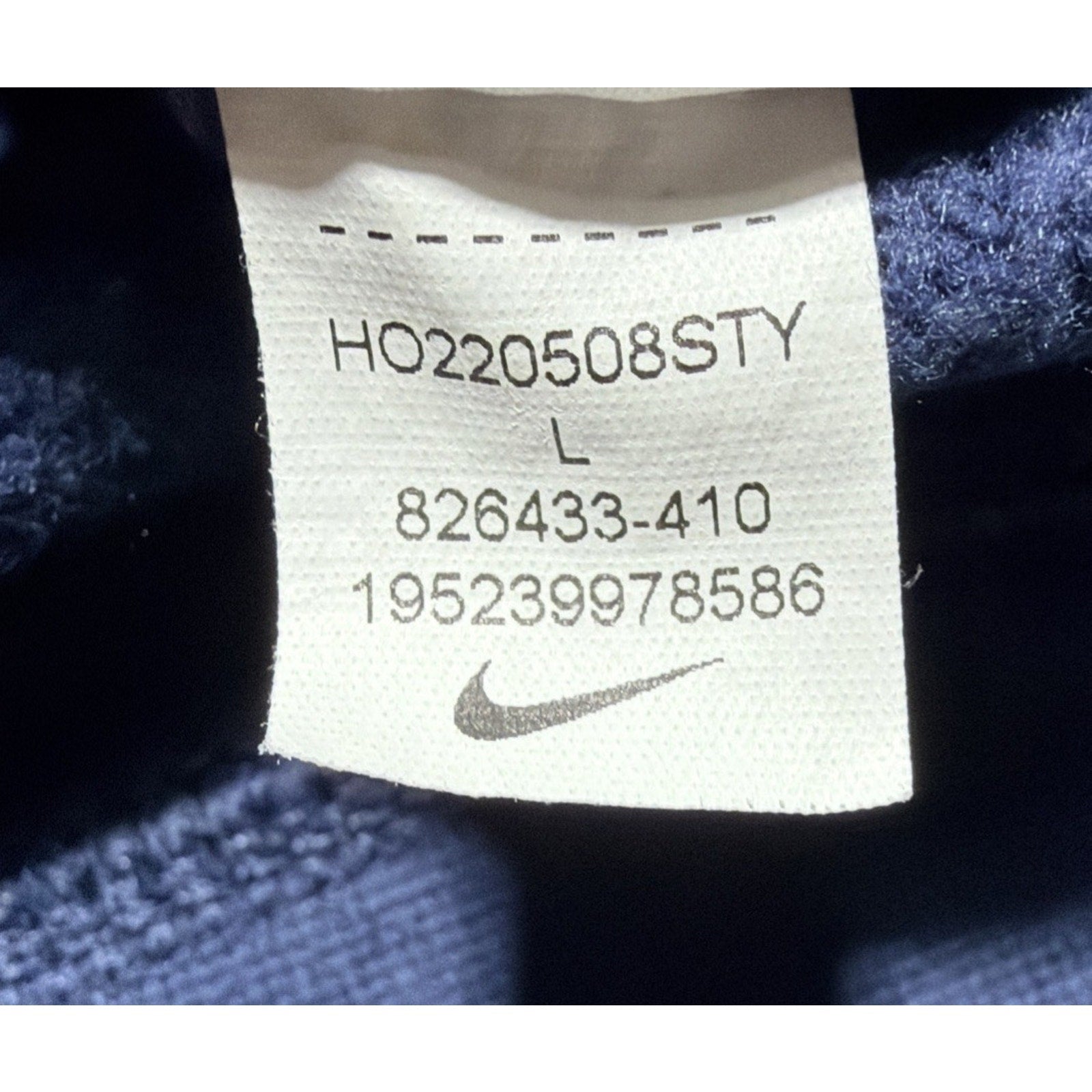 Nike Sportswear Hoodie Mens Large Blue Swoosh Fleece Pullover Hooded Sweatshirt