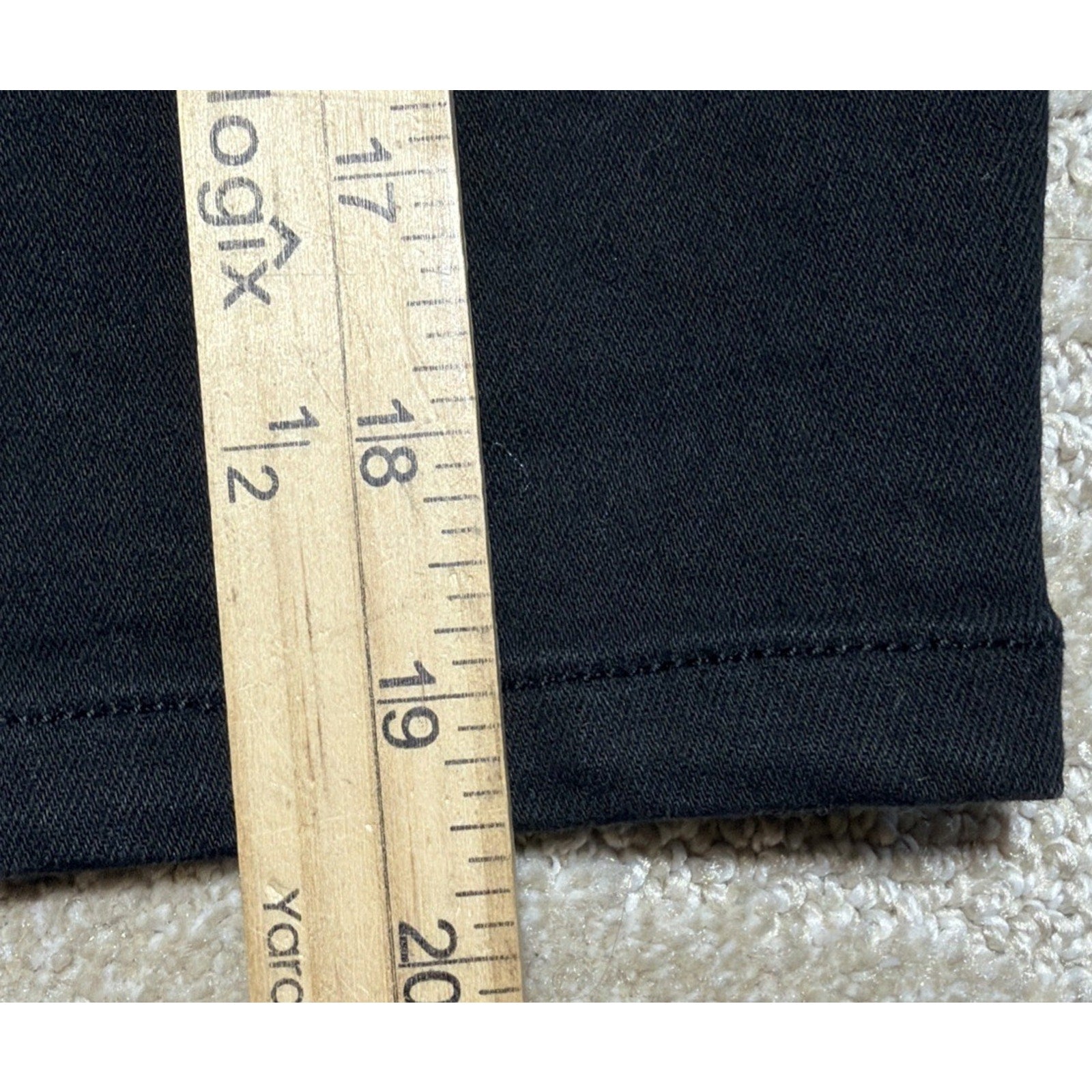 WAX Jeans Women's Size Large Stretch Midi Skirt Button Fly Black Wash NWT