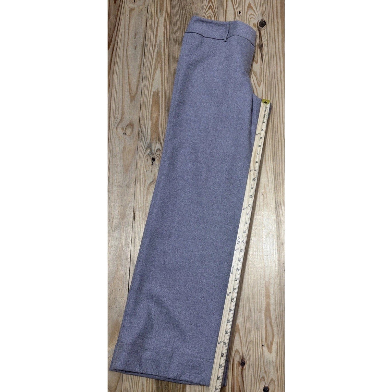 Ann Taylor Gramercy Fit Wide Leg Wool /Cashmere Trouser Pants Womens 8 Gray