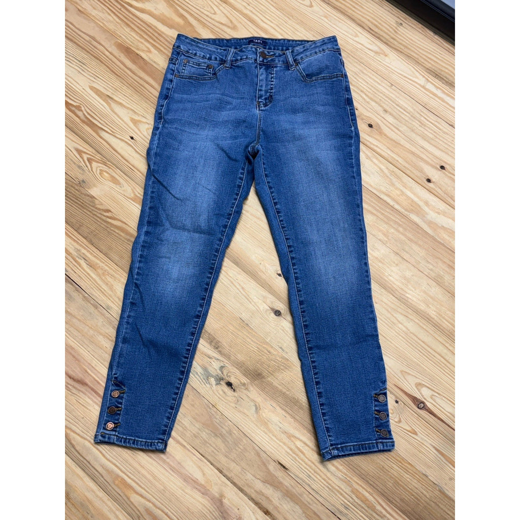 Izod Pants Womens 10 Blue Denim Jeans Straight Stretch
