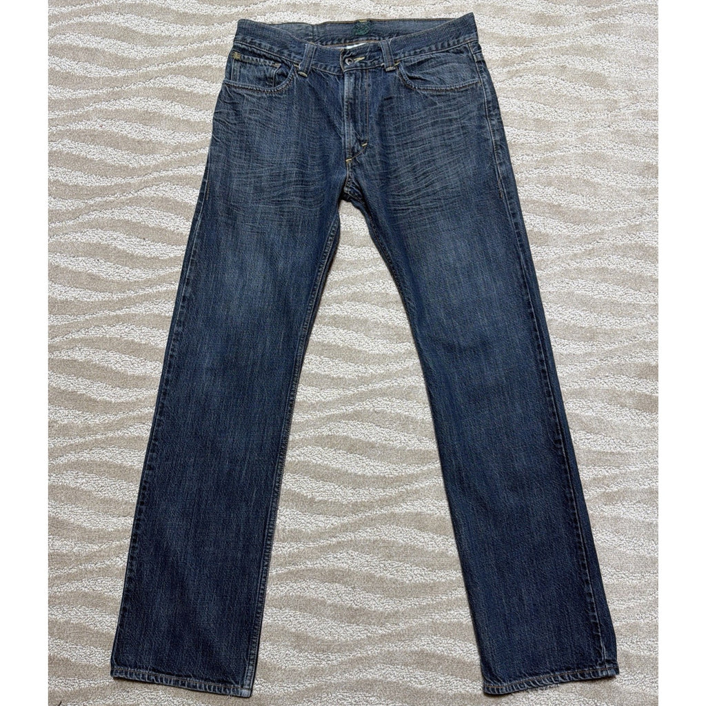 Levis 539 Vintage Straight Jeans Mens 32x34 100% Organic Cotton White Tab Y2K