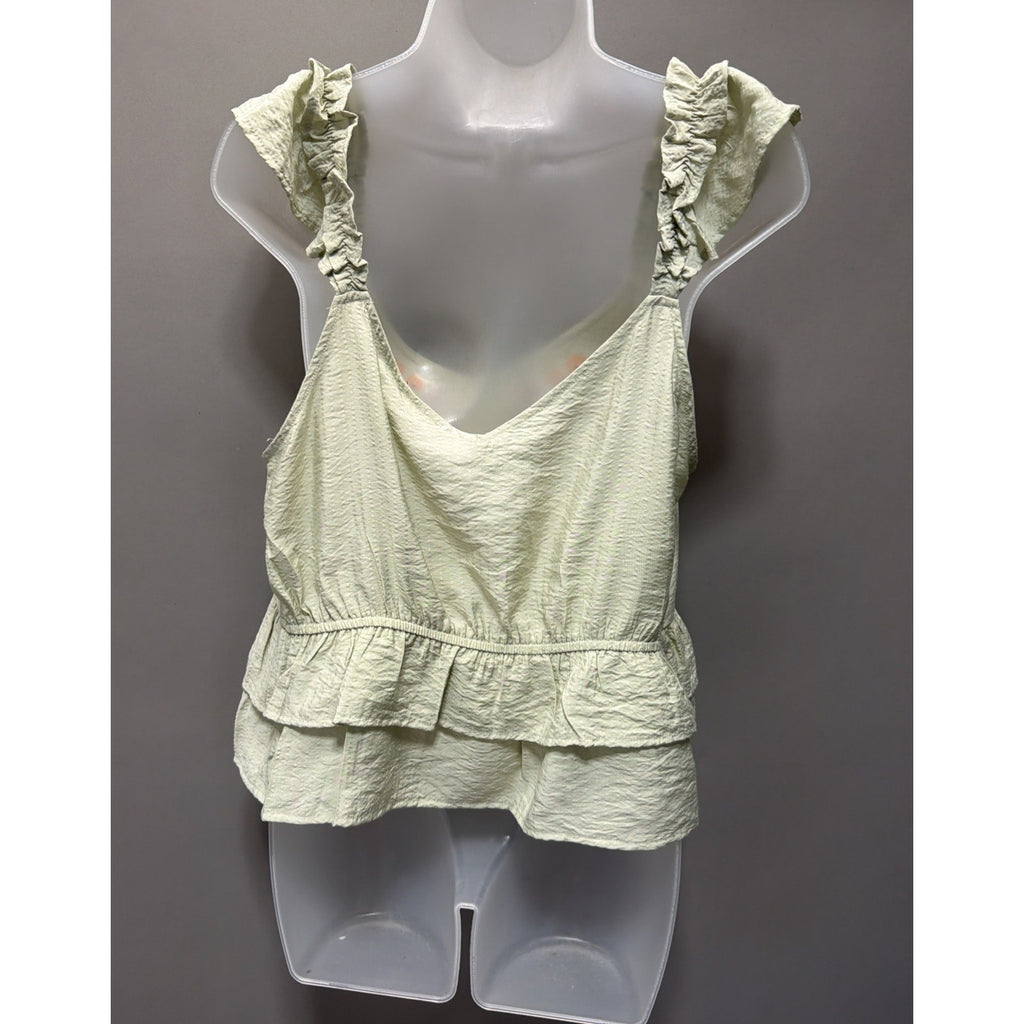 Blu Pepper Tunic Tank Embroidered BOHO Green Women's Size Large New