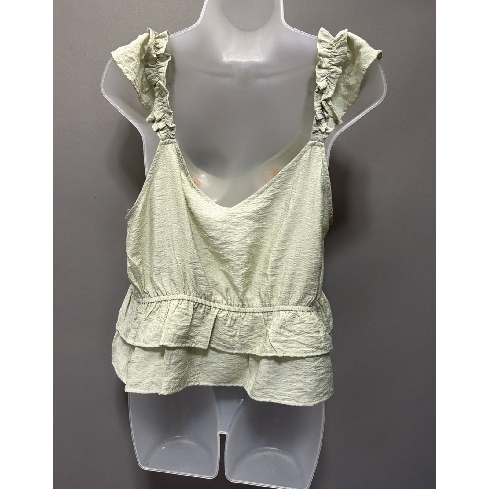 Blu Pepper Tunic Tank Embroidered BOHO Green Women's Size Large New