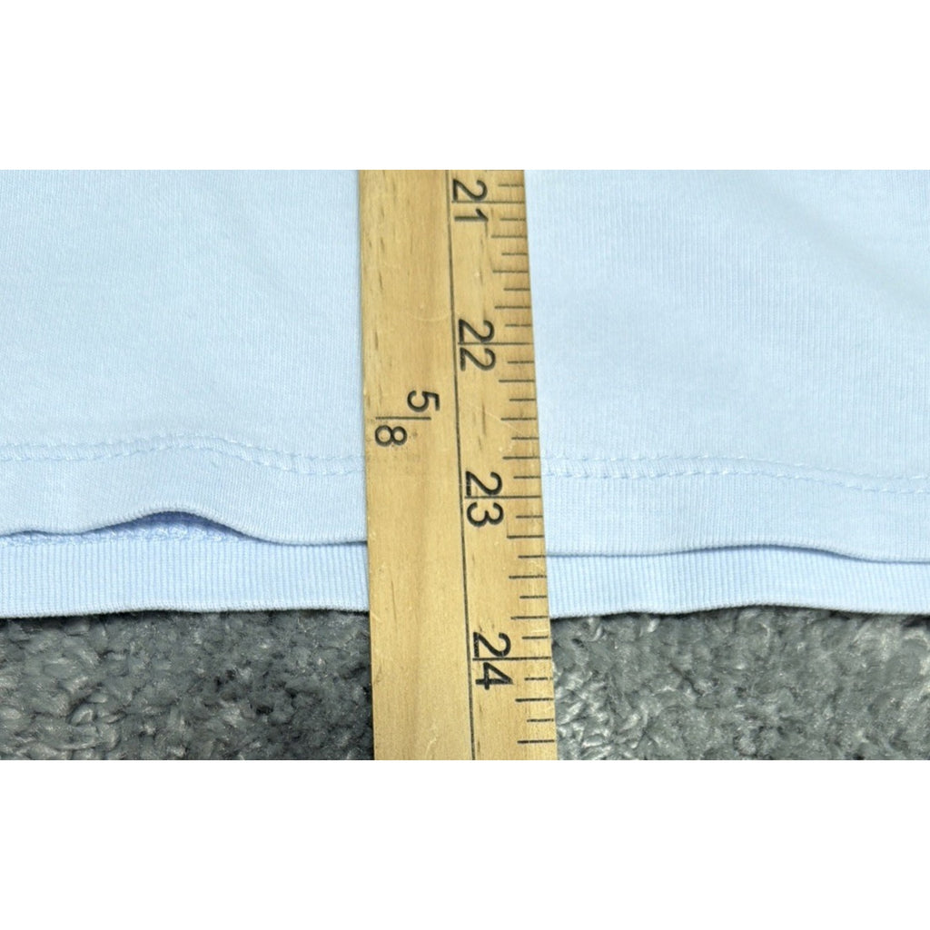 Talbots Tee Women's 3X Blue Boat Neck Pima Cotton Top Long Sleeve Plus