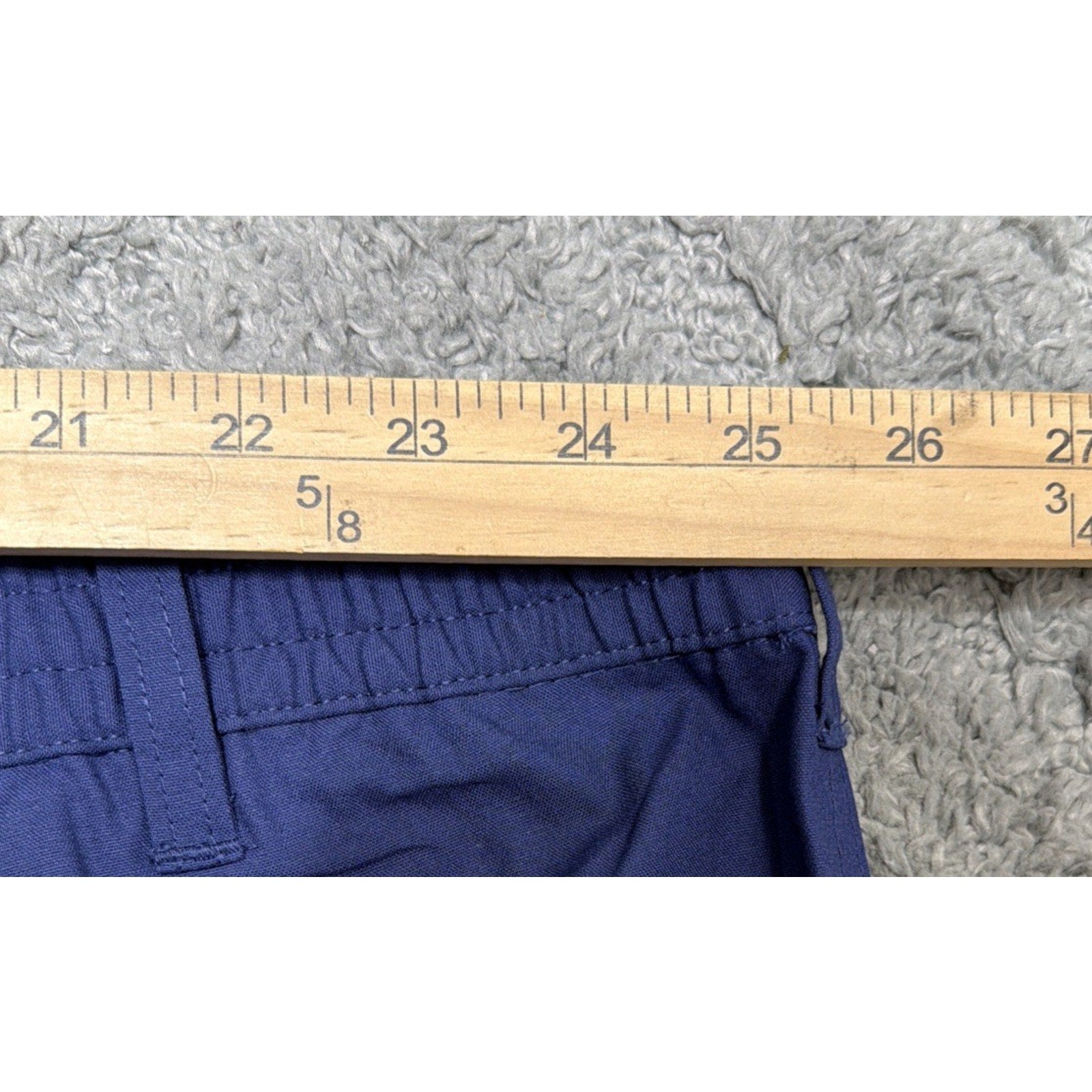 Haband Casual Joe Mens 52M Blue Elastic Waist Pants Comfort Fit Dadcore Relaxed
